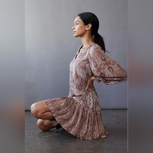 Anthropologie Sabia Flounced Tunic Dress